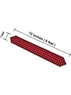 4 Pack Buffalo Check Table Runners Red and Black Plaid Table Runner 12"x72"